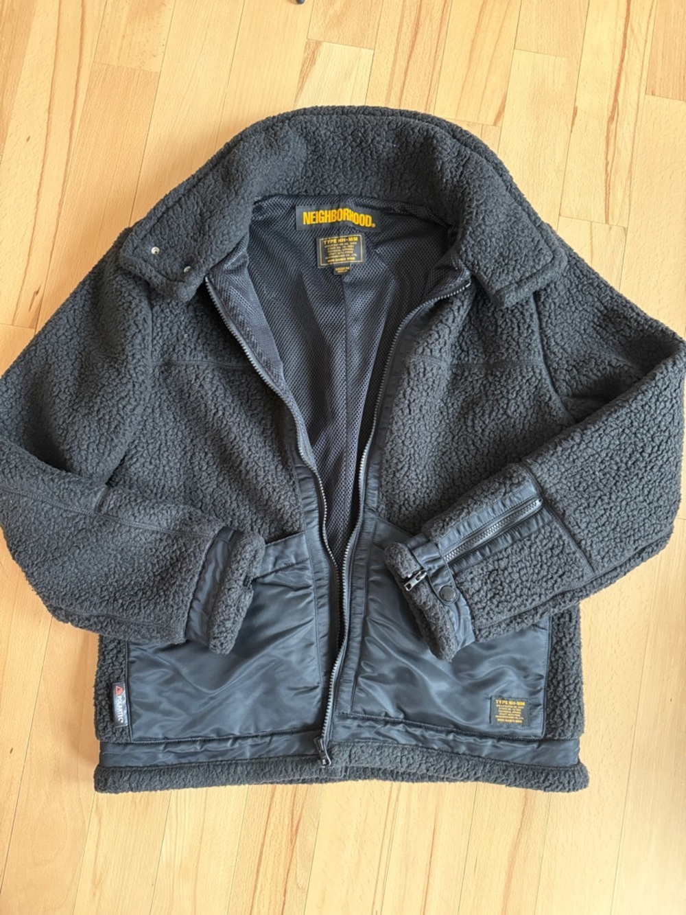 Neighborhood Kids Black Sherpa Puffer Jacket